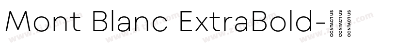 Mont Blanc ExtraBold字体转换